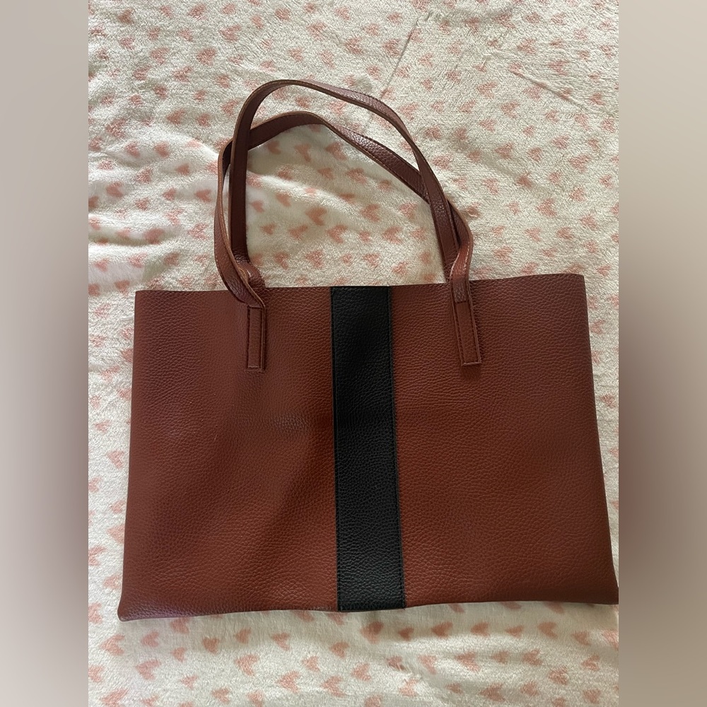 Vince Camuto Luck Tote Brown/black leather